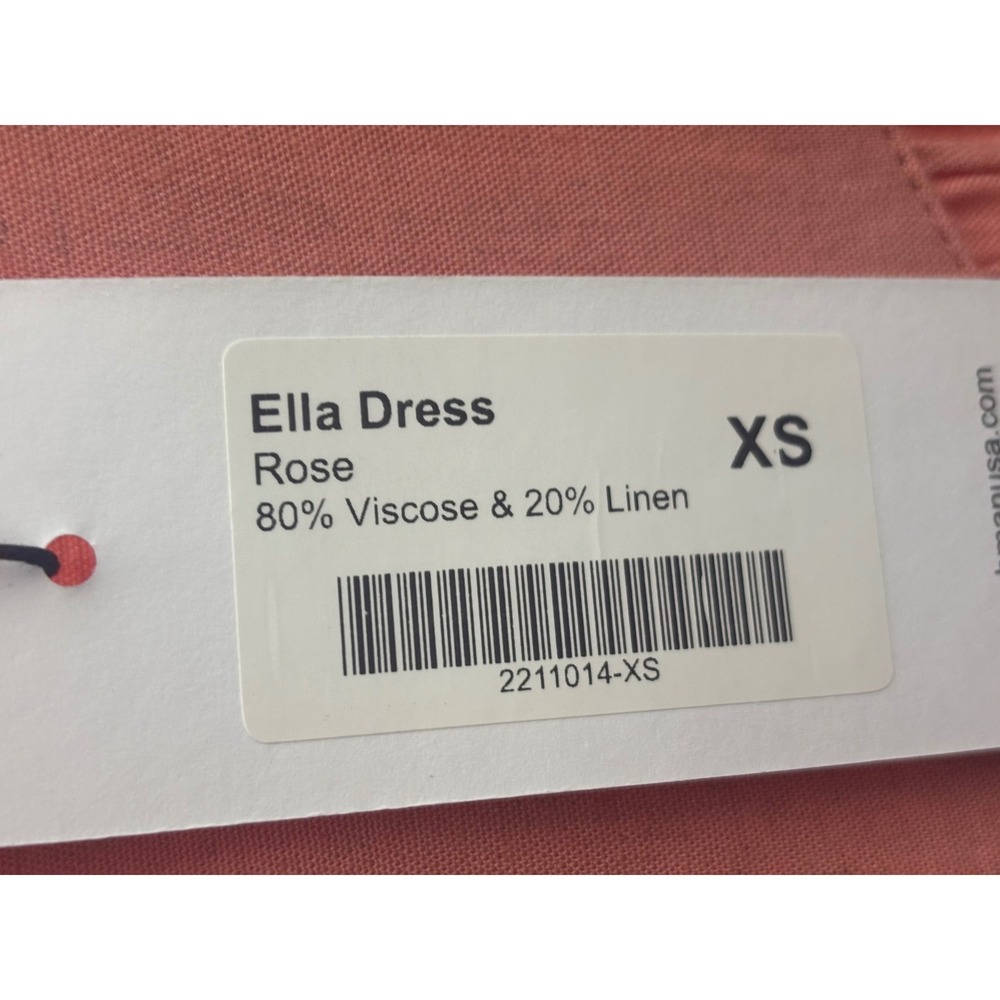 Harshman NEW Ella Midi 3/4 Sleeve Tiered A-Line V-Neck Dress Rose Size X-Small‎ - Picture 5 of 8